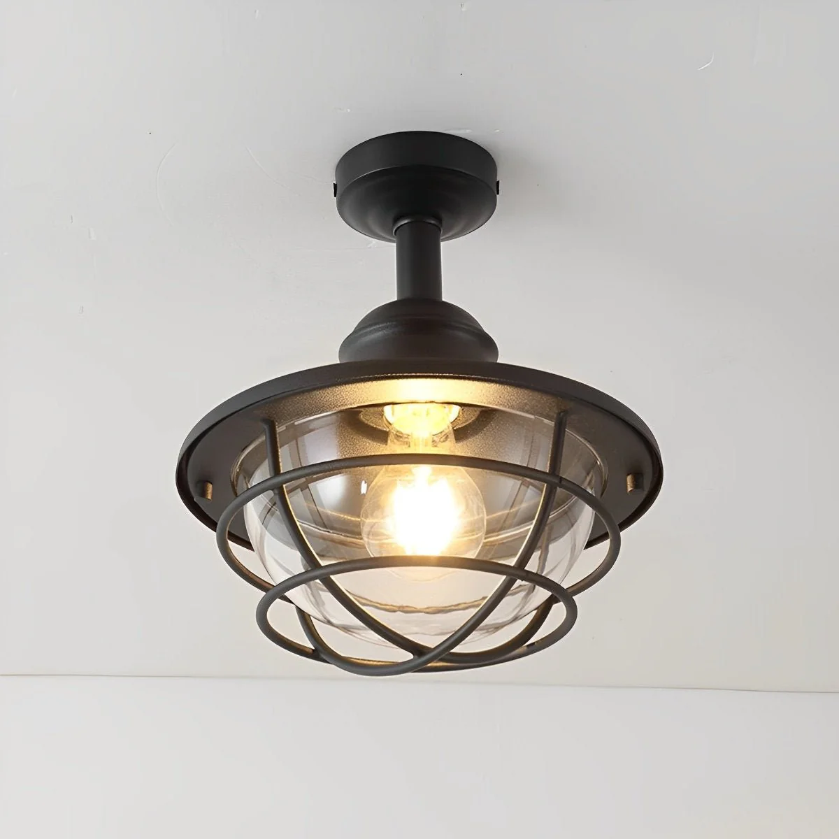 Rustic Modern Super Bright Black Round Outdoor Ceiling Lights - Image 17