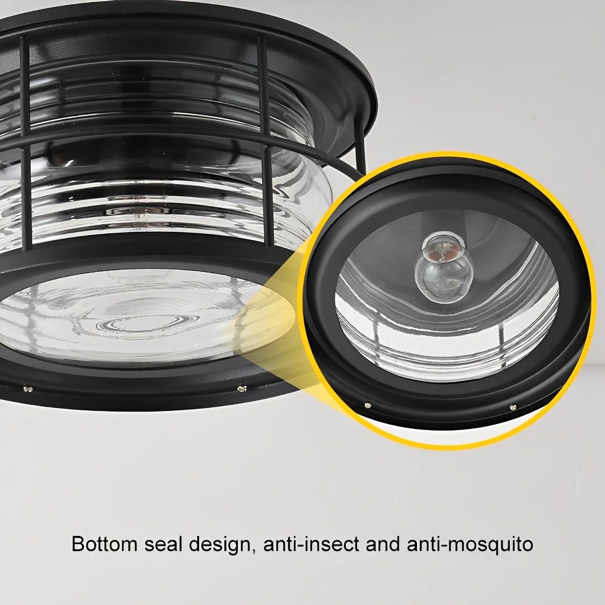 Rustic Modern Super Bright Black Round Outdoor Ceiling Lights - Image 20