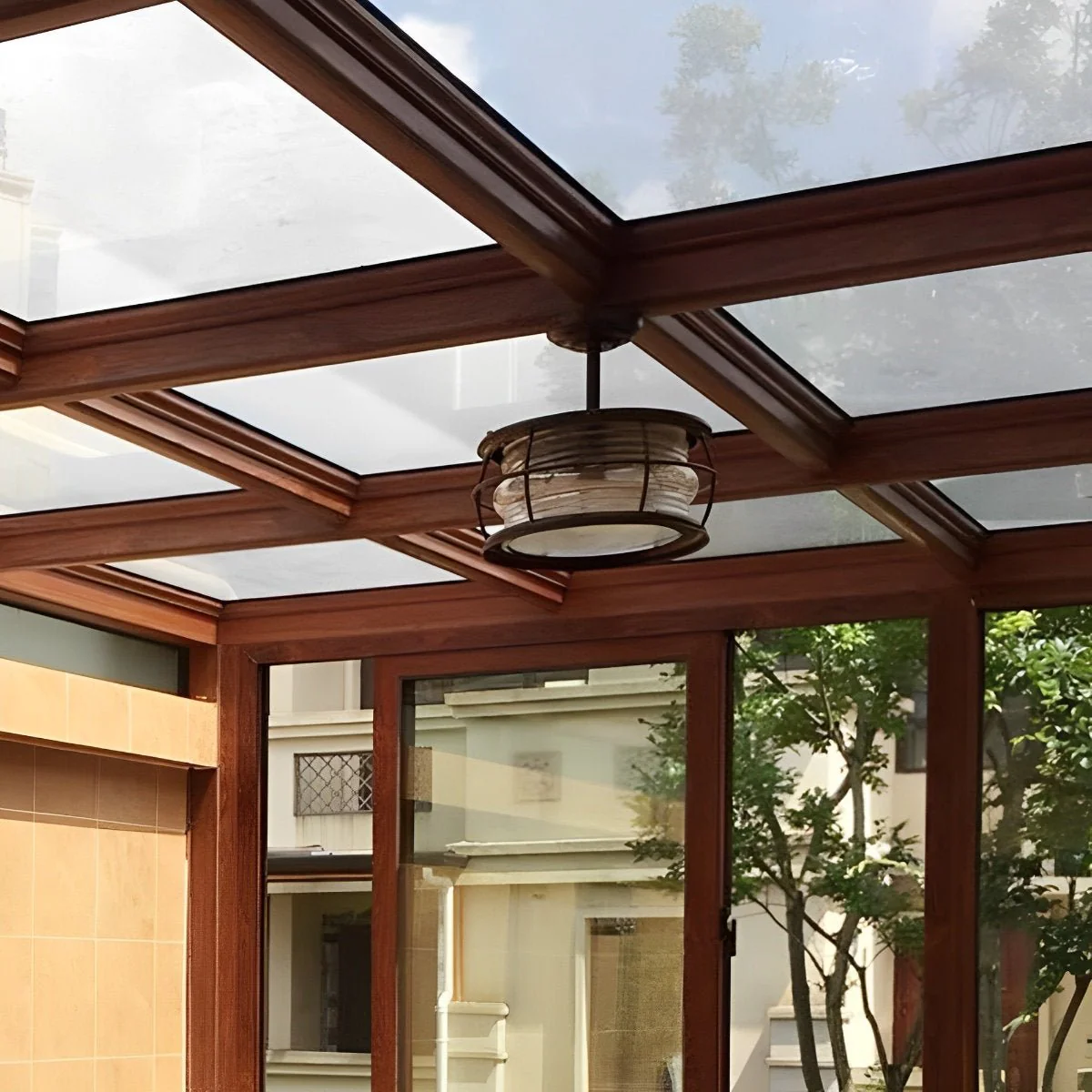 Rustic Modern Super Bright Black Round Outdoor Ceiling Lights - Image 7