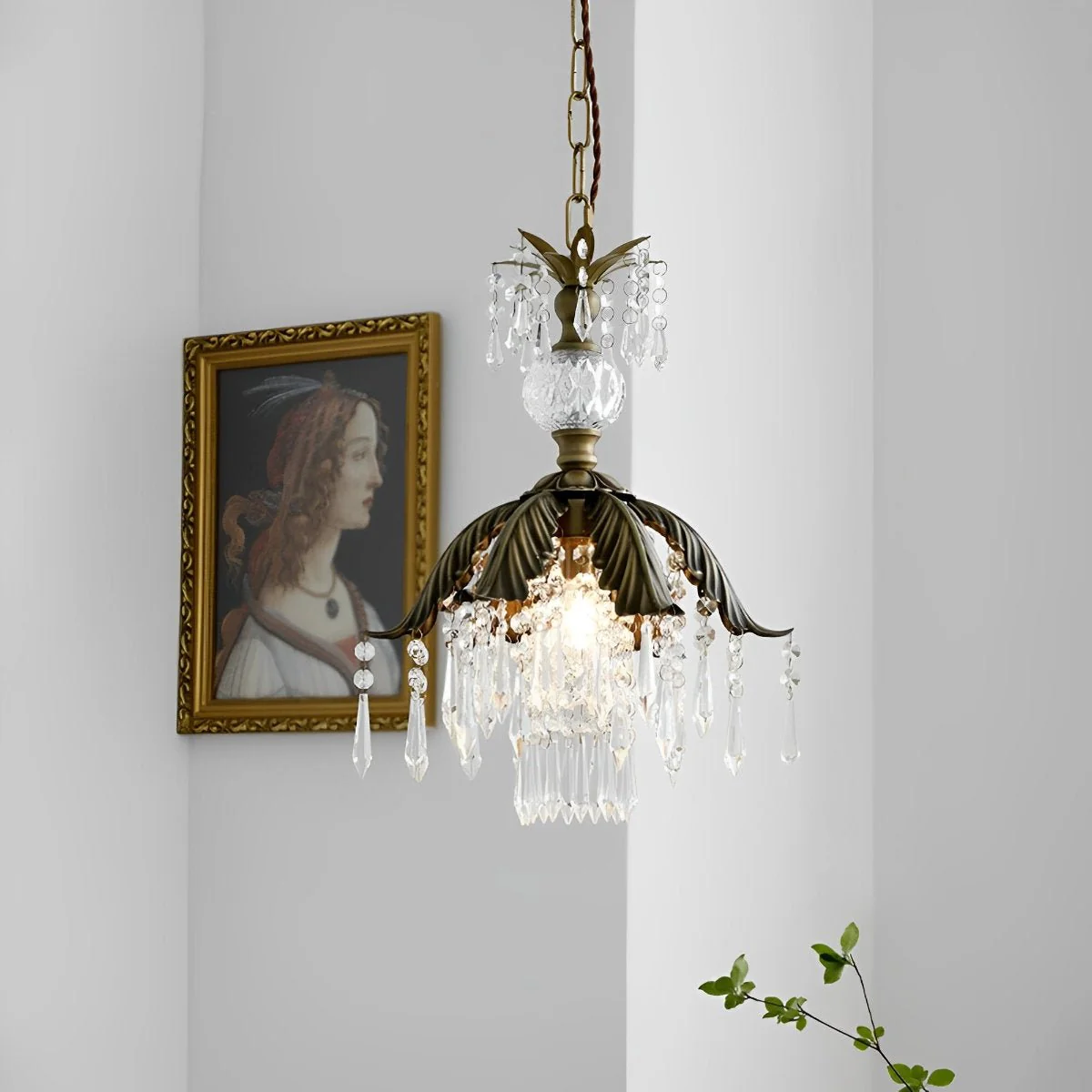 Rustic Retro Flower Crystal Chandelier Lighting - Image 6