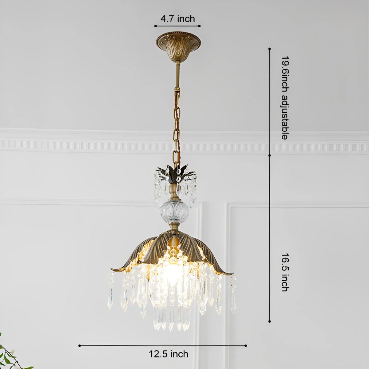 Rustic Retro Flower Crystal Chandelier Lighting - Image 7