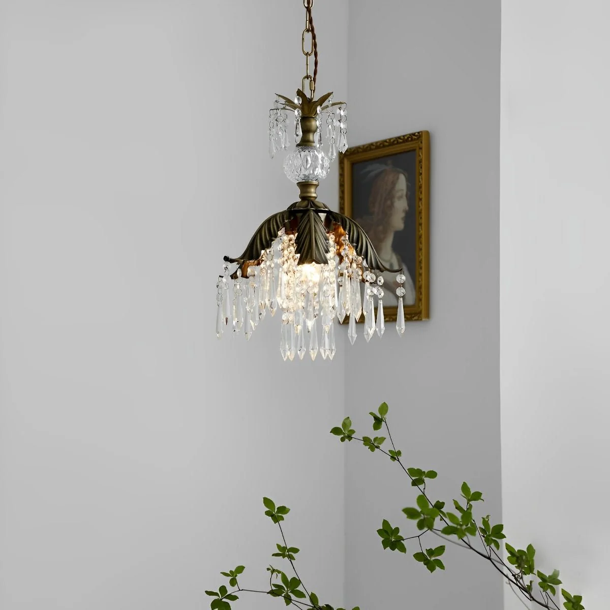 Rustic Retro Flower Crystal Chandelier Lighting - Image 9