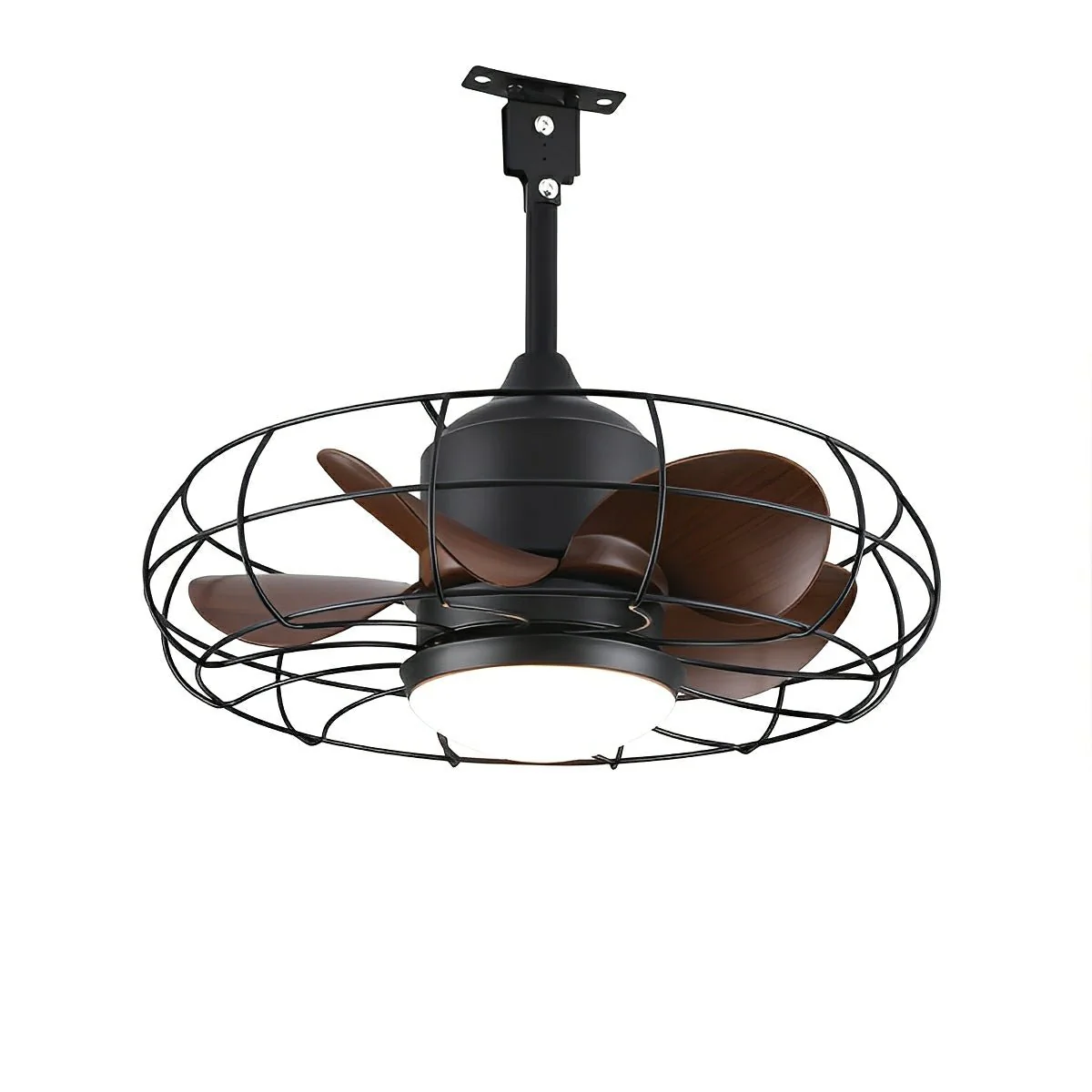 Rustic Round Outdoor DC Motor Reverse Ceiling Fan Light 19.69" - Image 3