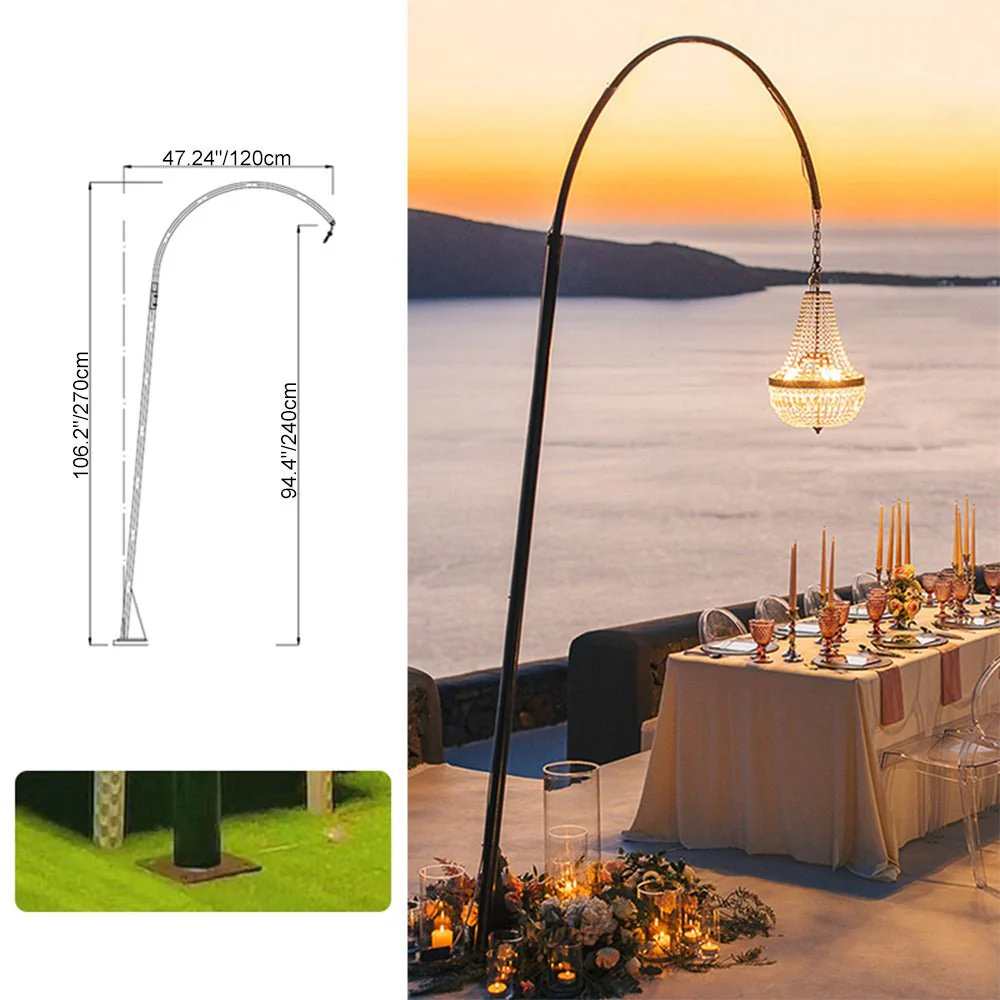 Set of 2 Luxury Waterproof Outdoor Wedding Crystal Chandeliers - Image 14