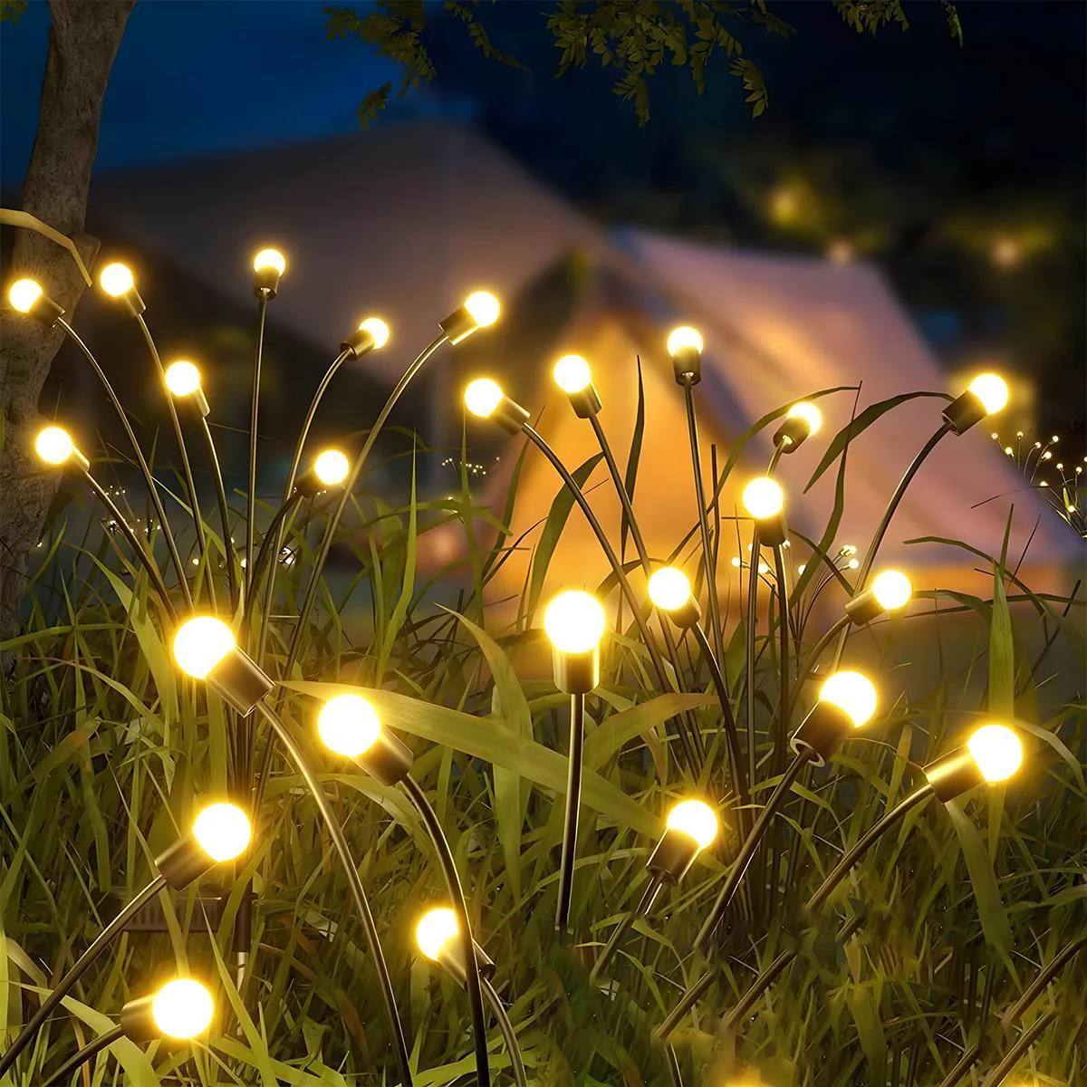 Set of 4 Low Voltage 12V Waterproof 6-LED Firefly Outdoor Lawn Lights - Image 5
