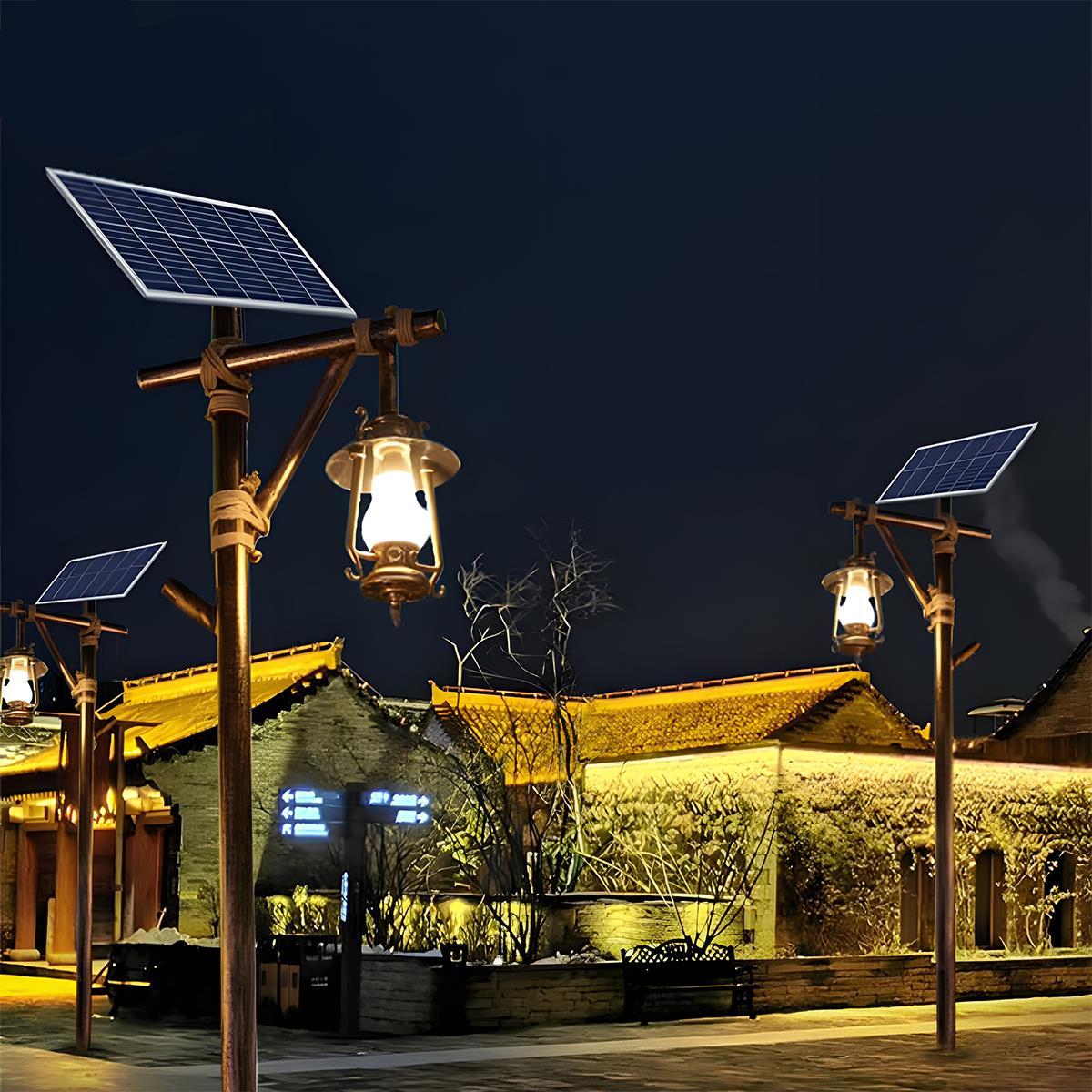 Set of 4 Waterproof Vintage Lantern Outdoor Western Street Pole Lights - Image 5