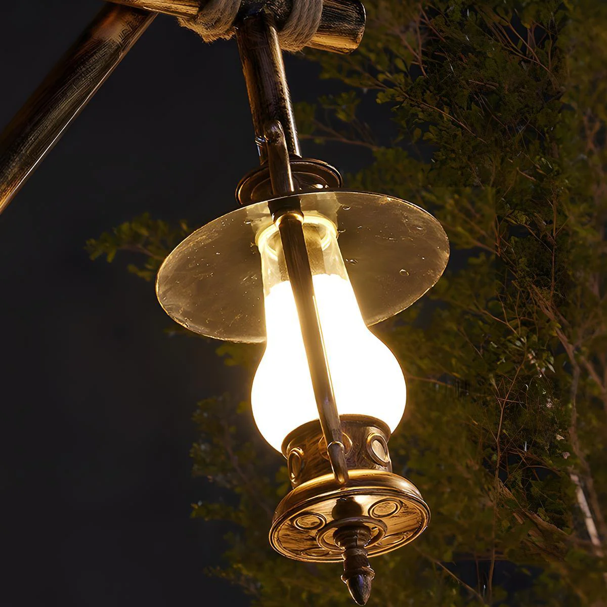 Set of 4 Waterproof Vintage Lantern Outdoor Western Street Pole Lights - Image 7
