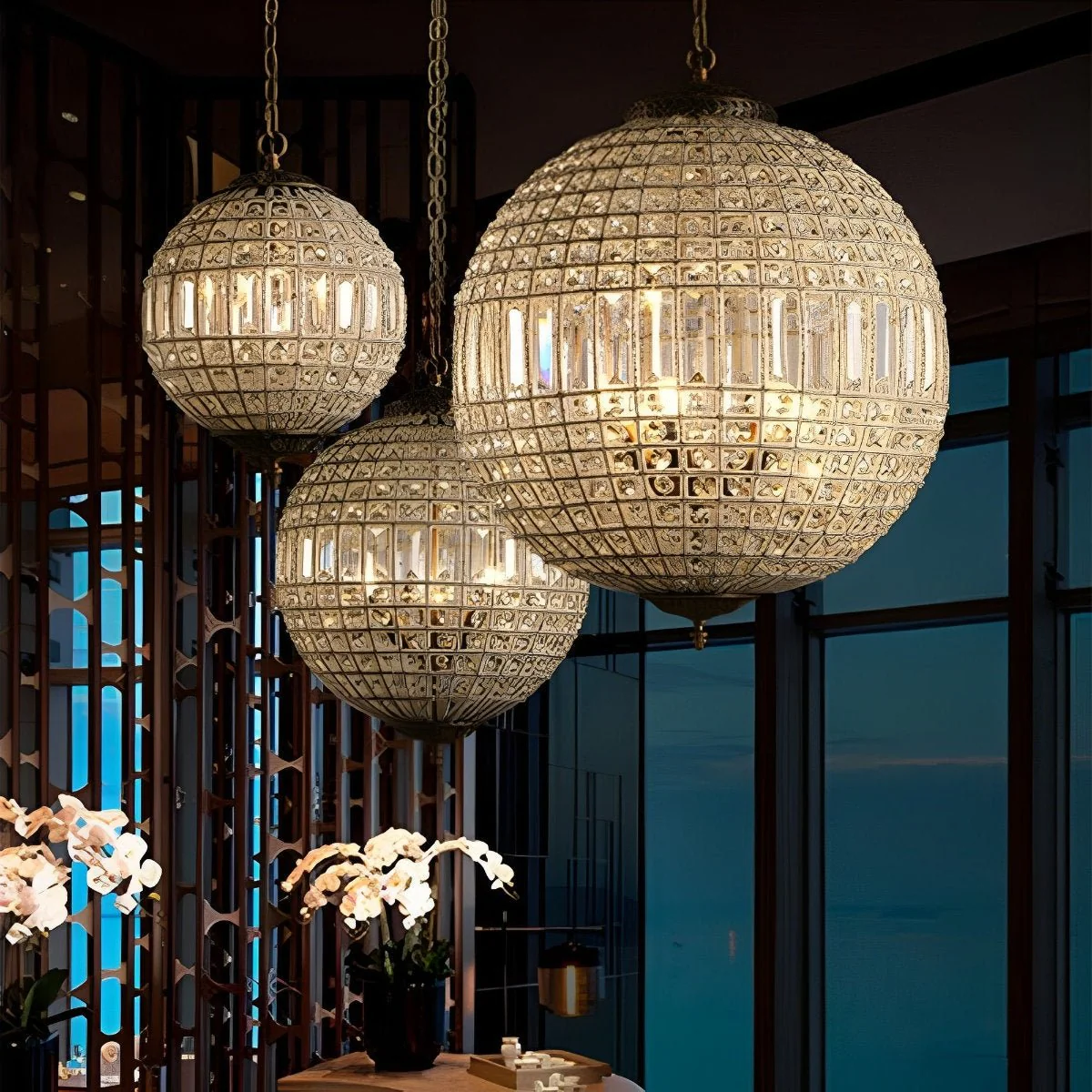 Shining Luxury Morocco Ball Crystal Chandelier Light - Image 5