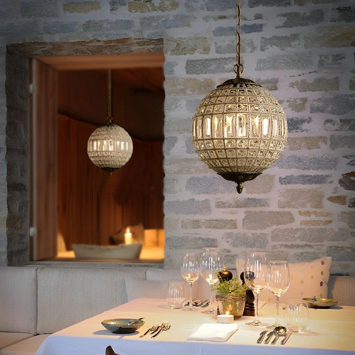Shining Luxury Morocco Ball Crystal Chandelier Light - Image 7