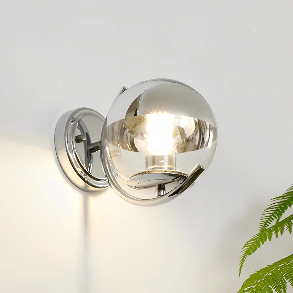 Modern Minimalist Space age Silver Wall Sconces Lights - Image 3