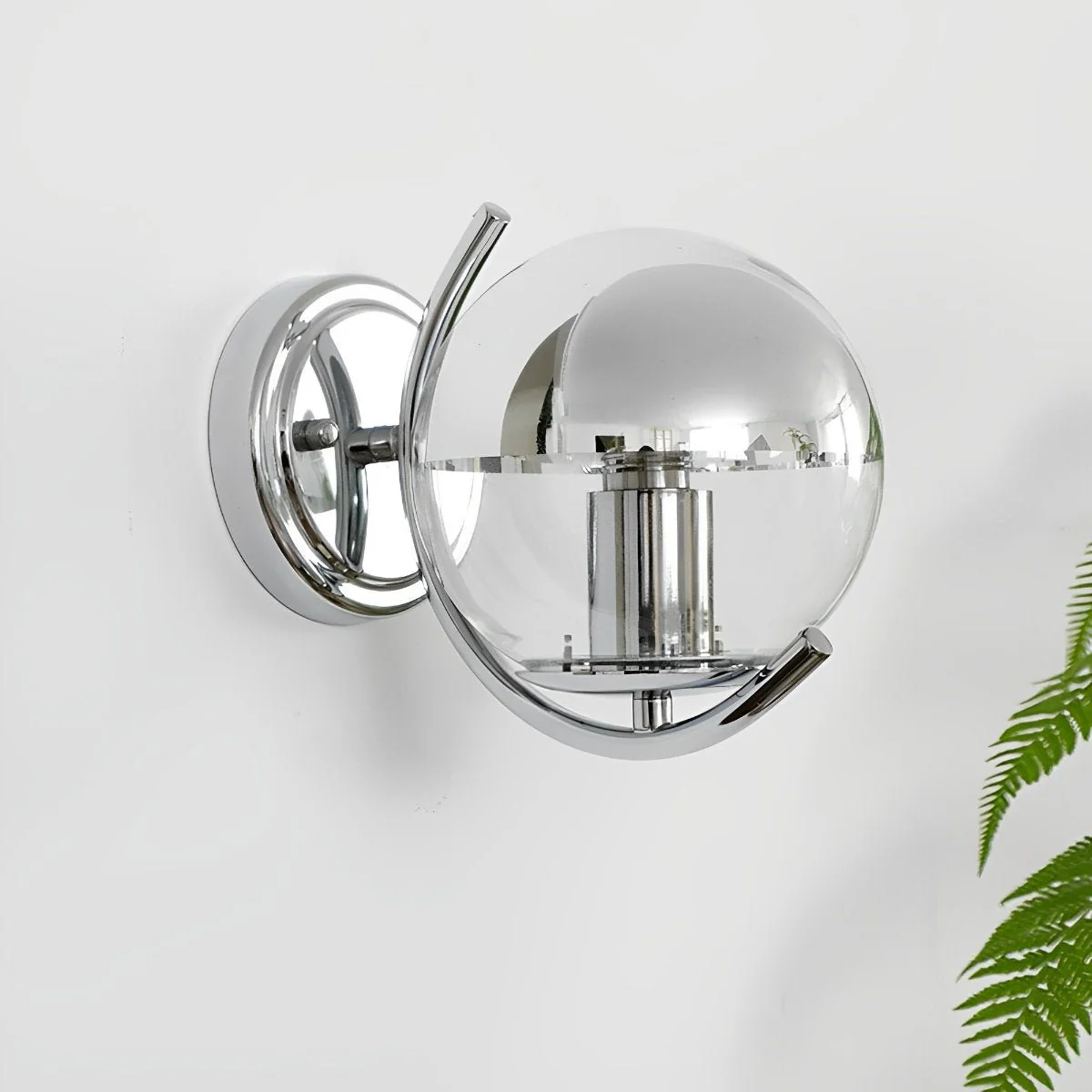 Modern Minimalist Space age Silver Wall Sconces Lights - Image 5