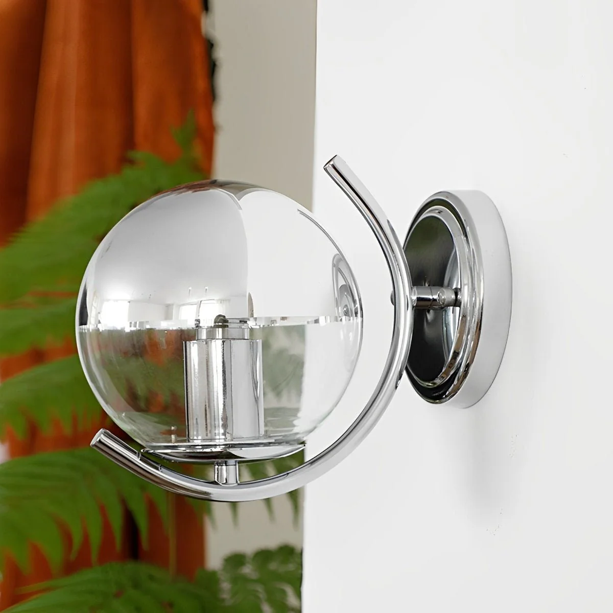 Modern Minimalist Space age Silver Wall Sconces Lights - Image 6