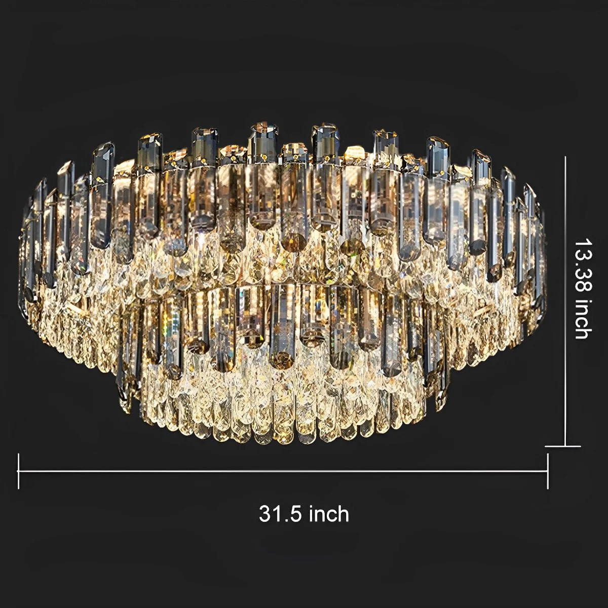 Modern Round Luxury Crystal Ceiling Lights - Image 13