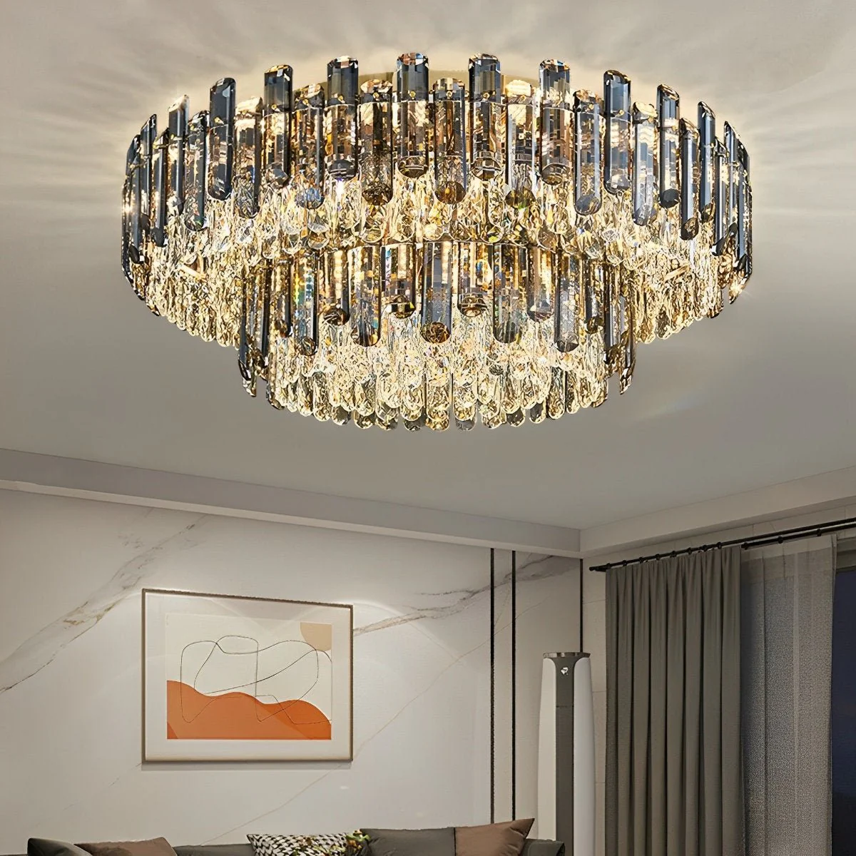 Modern Round Luxury Crystal Ceiling Lights - Image 5