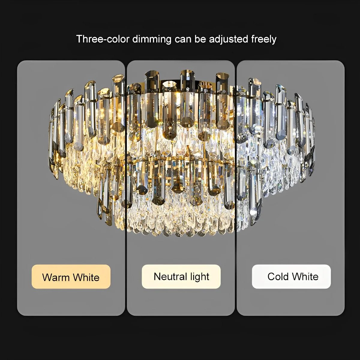 Modern Round Luxury Crystal Ceiling Lights - Image 7