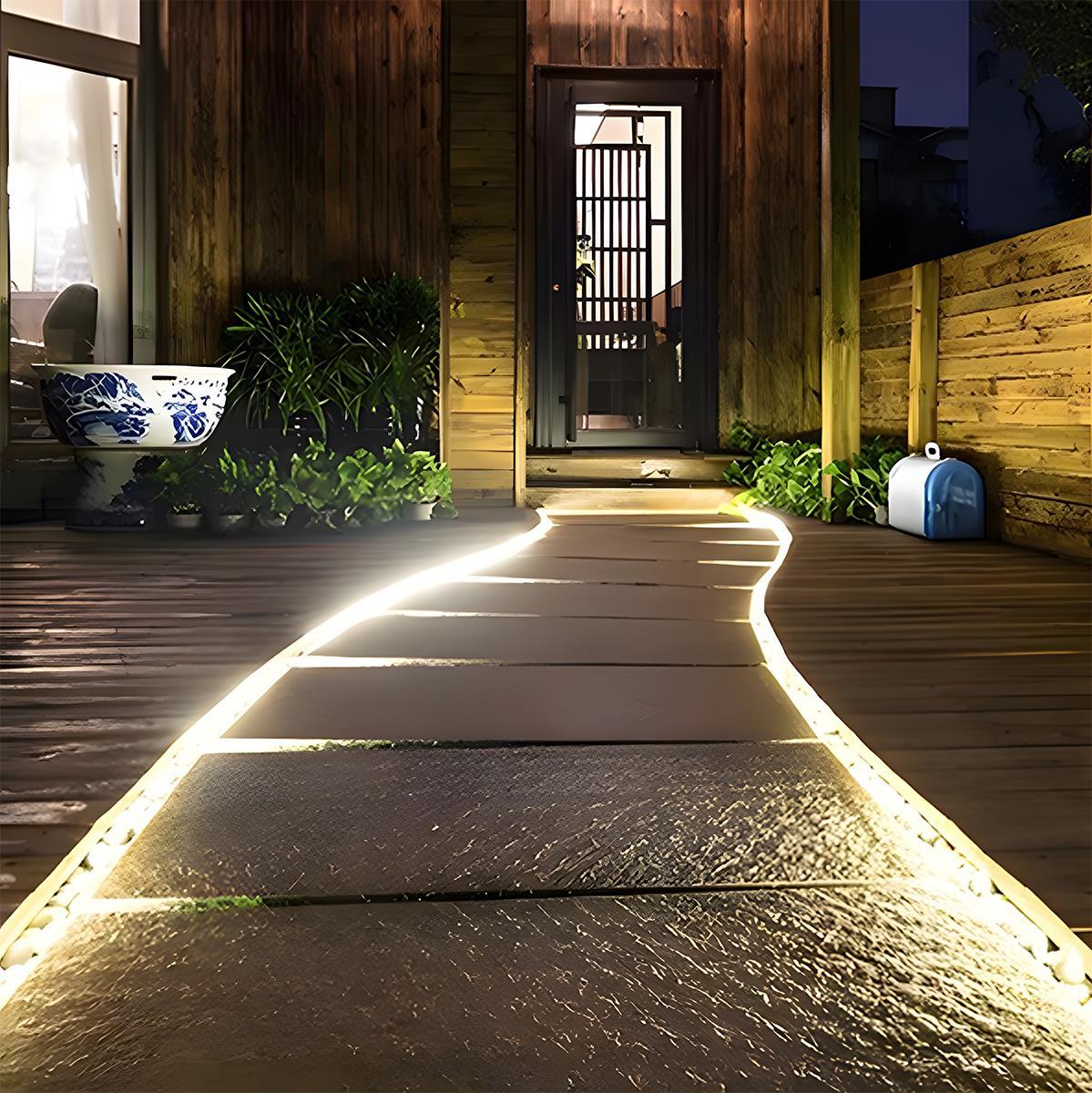 Solar COB DIY Waterproof Outdoor Recessed LED Flexible Linear Light - Image 5
