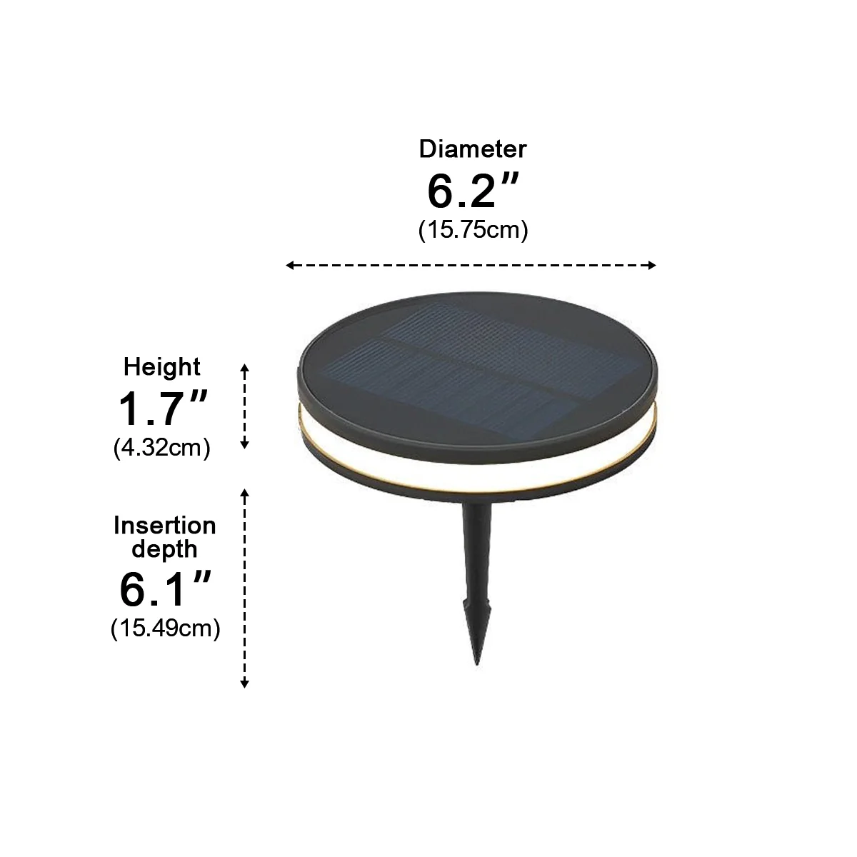 Solar Led Circular Shape Luminous Waterproof Embedded Ground Lights - Image 10