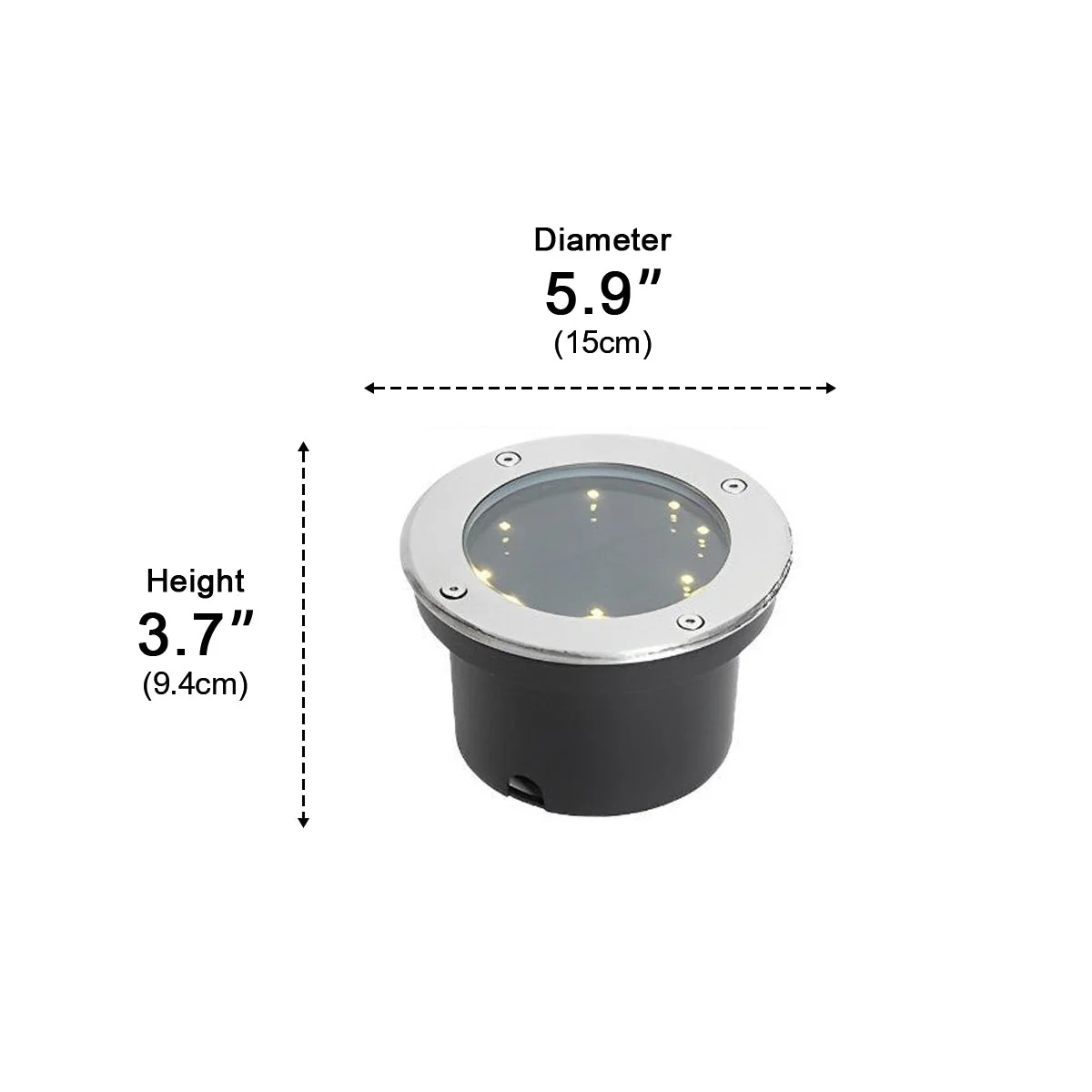 Solar Led Circular Shape Luminous Waterproof Embedded Ground Lights - Image 11