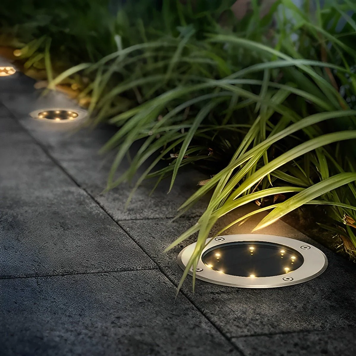 Solar Led Circular Shape Luminous Waterproof Embedded Ground Lights - Image 3