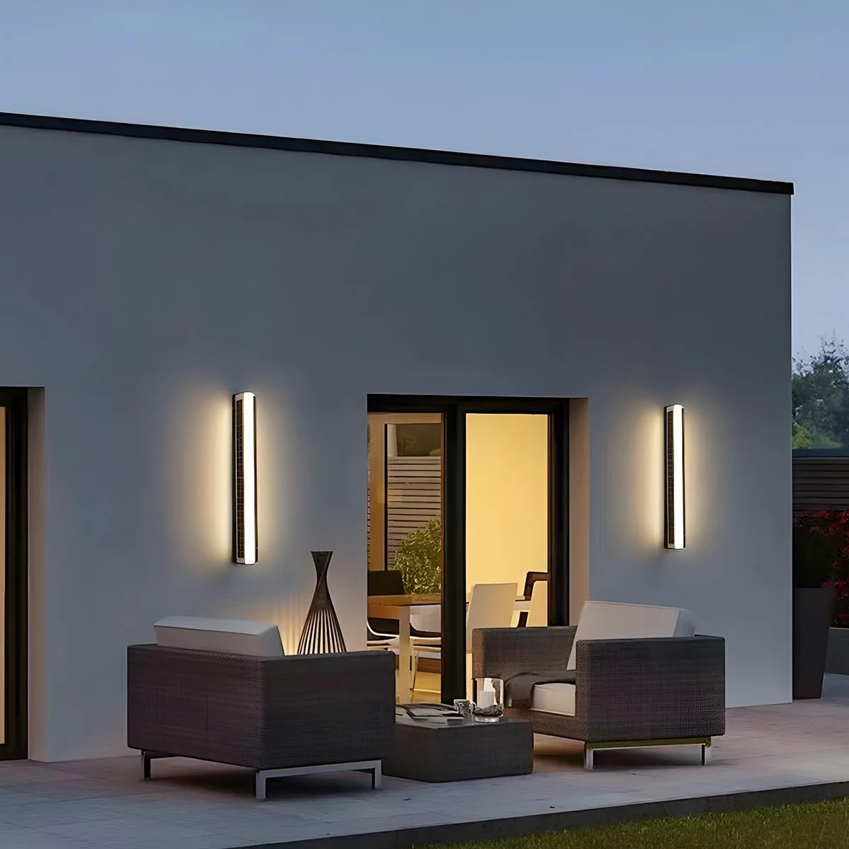 Waterproof  Solar Modern Rectangular Minimalist LED Strip Light - Image 4