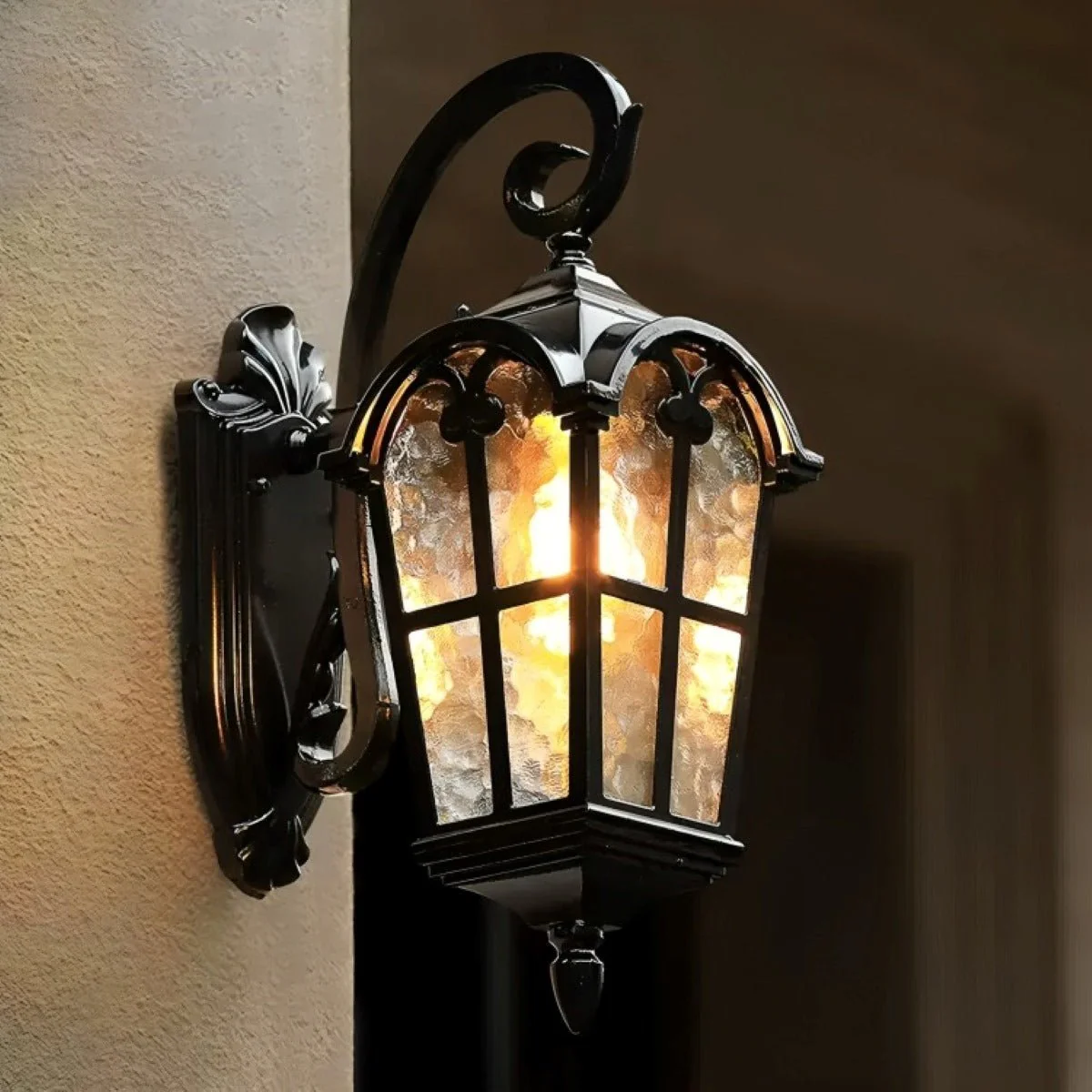 Rustic Ancient Rome Cross Waterproof Outdoor LED Porch Wall Light - Image 2
