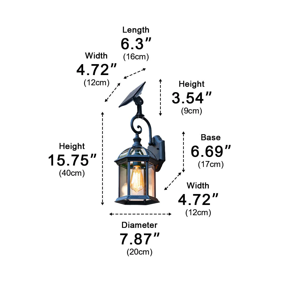 Rustic Gazebo Waterproof Outdoor LED Porch Wall Lights - Image 8