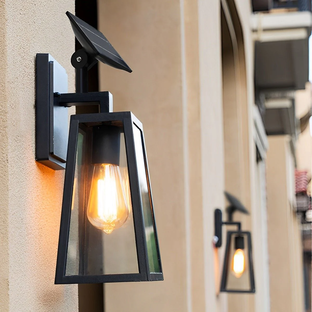 Rustic Trapezoid Waterproof Outdoor LED Porch Wall Light - Image 4