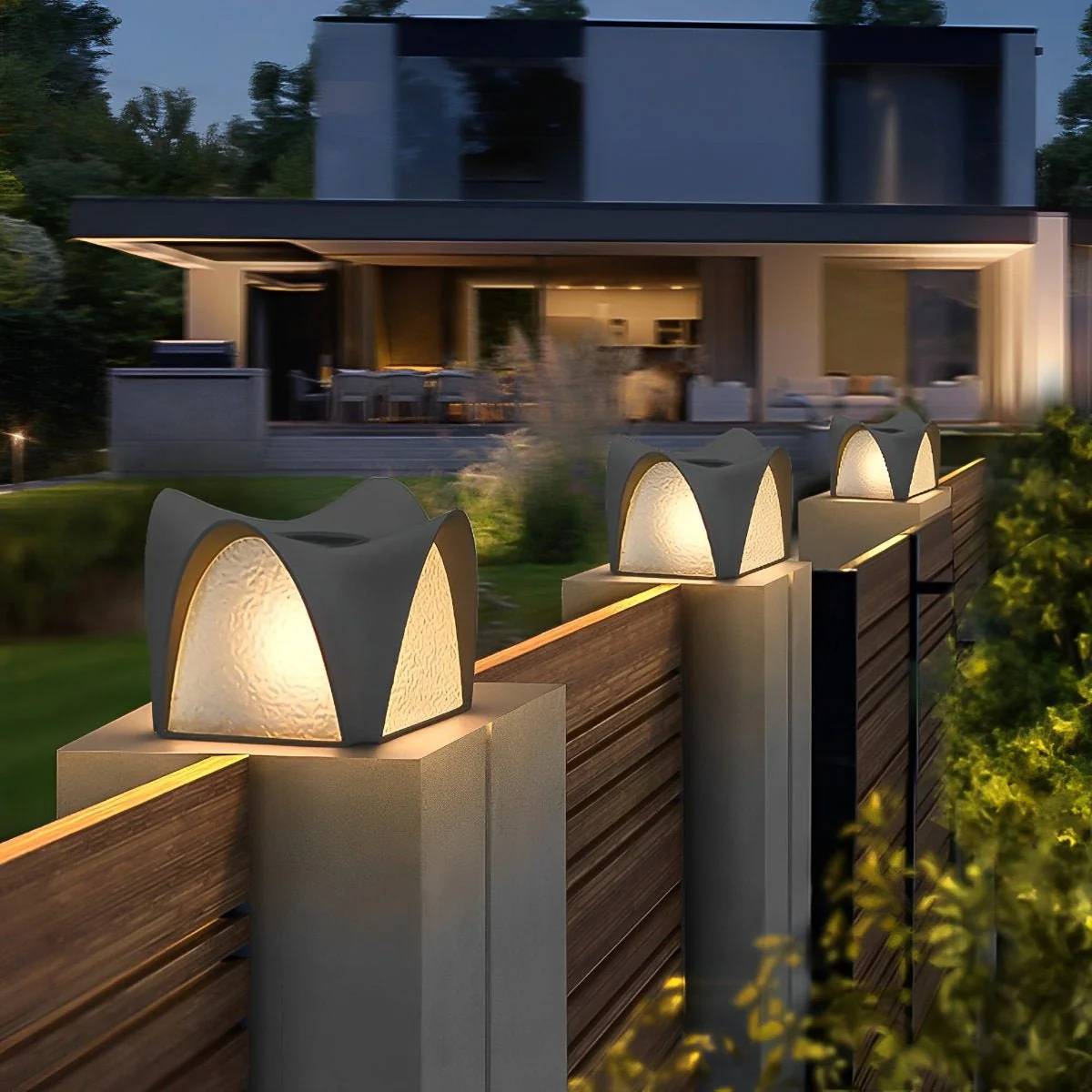 Waterproof Black LED Outdoor Post Light - Image 11