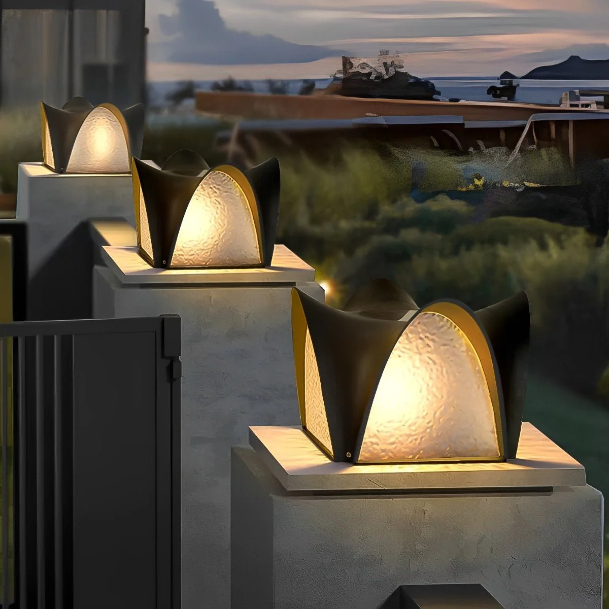 Waterproof Black LED Outdoor Post Light - Image 2