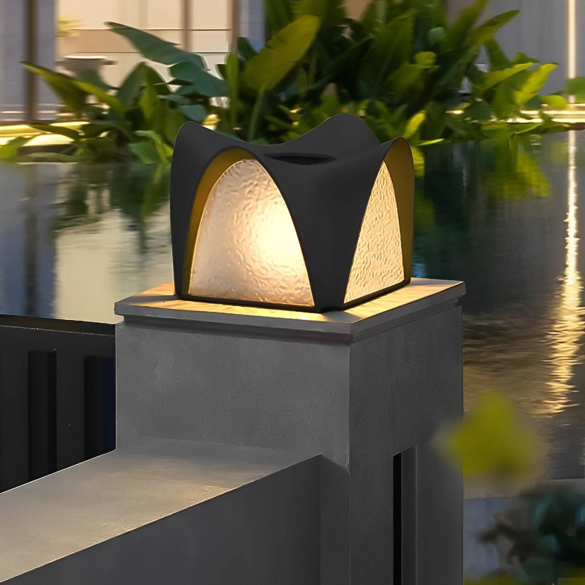 Waterproof Black LED Outdoor Post Light - Image 4