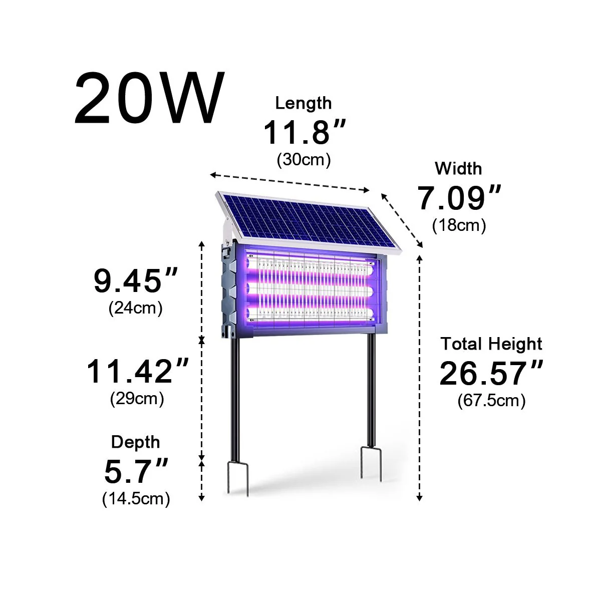 Solar Waterproof LED Outdoor Lawn Mosquito Bug Zapper Killer Lights - Image 10