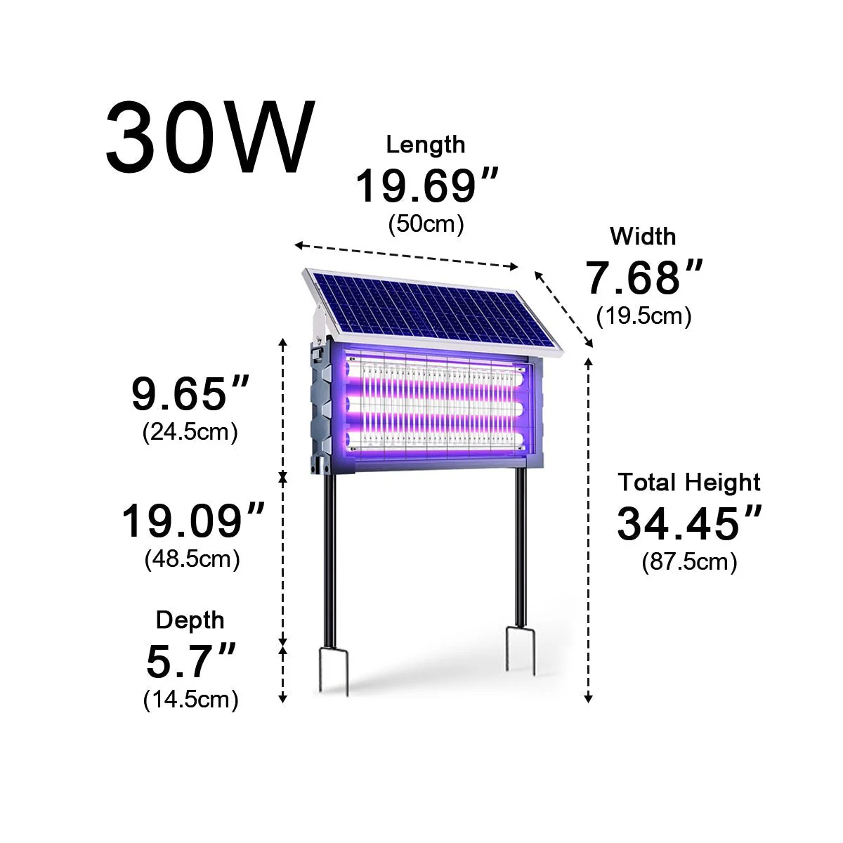 Solar Waterproof LED Outdoor Lawn Mosquito Bug Zapper Killer Lights - Image 11