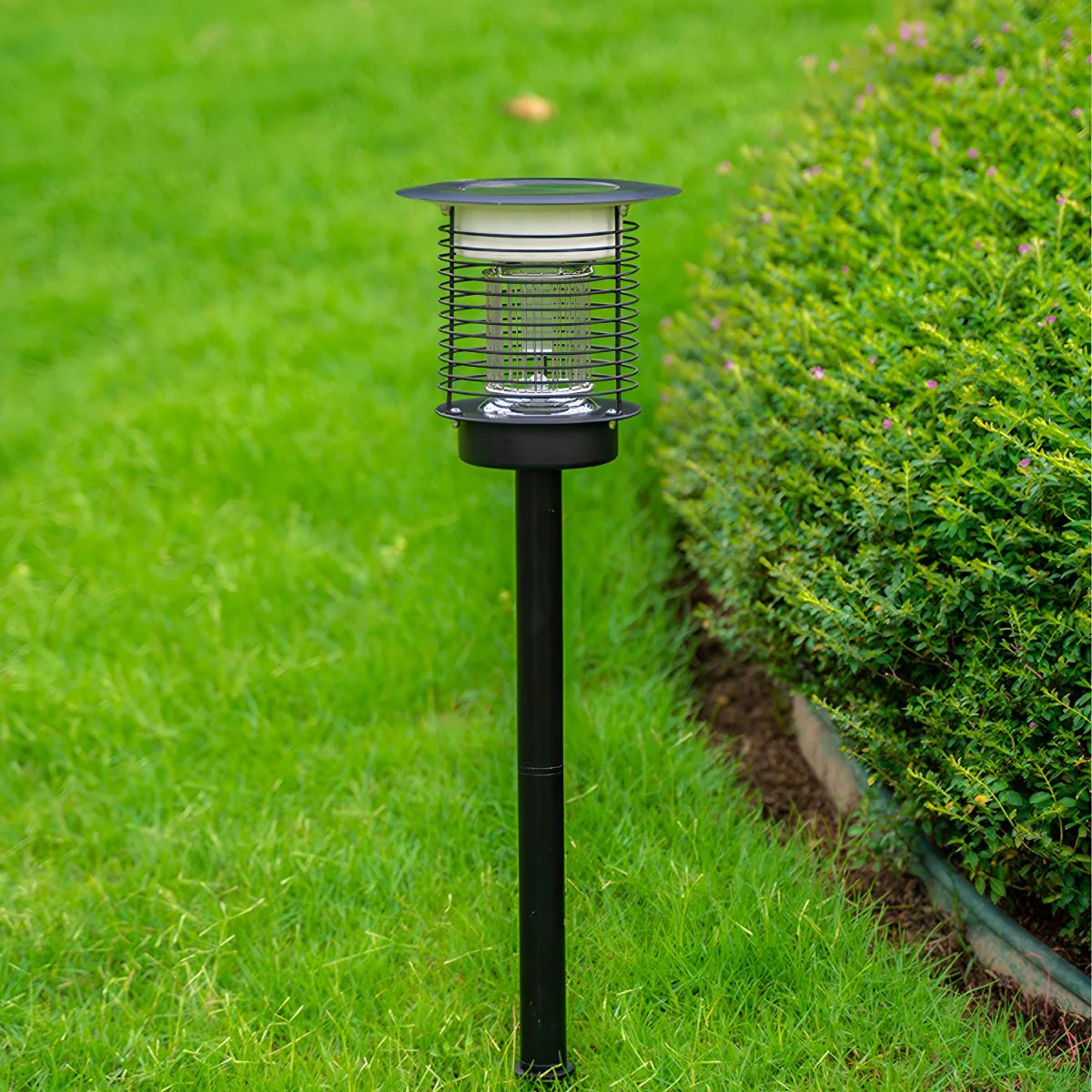 Solar Waterproof LED Outdoor Mosquito Bug Zapper Killer Lawn Pillar Lights - Image 10