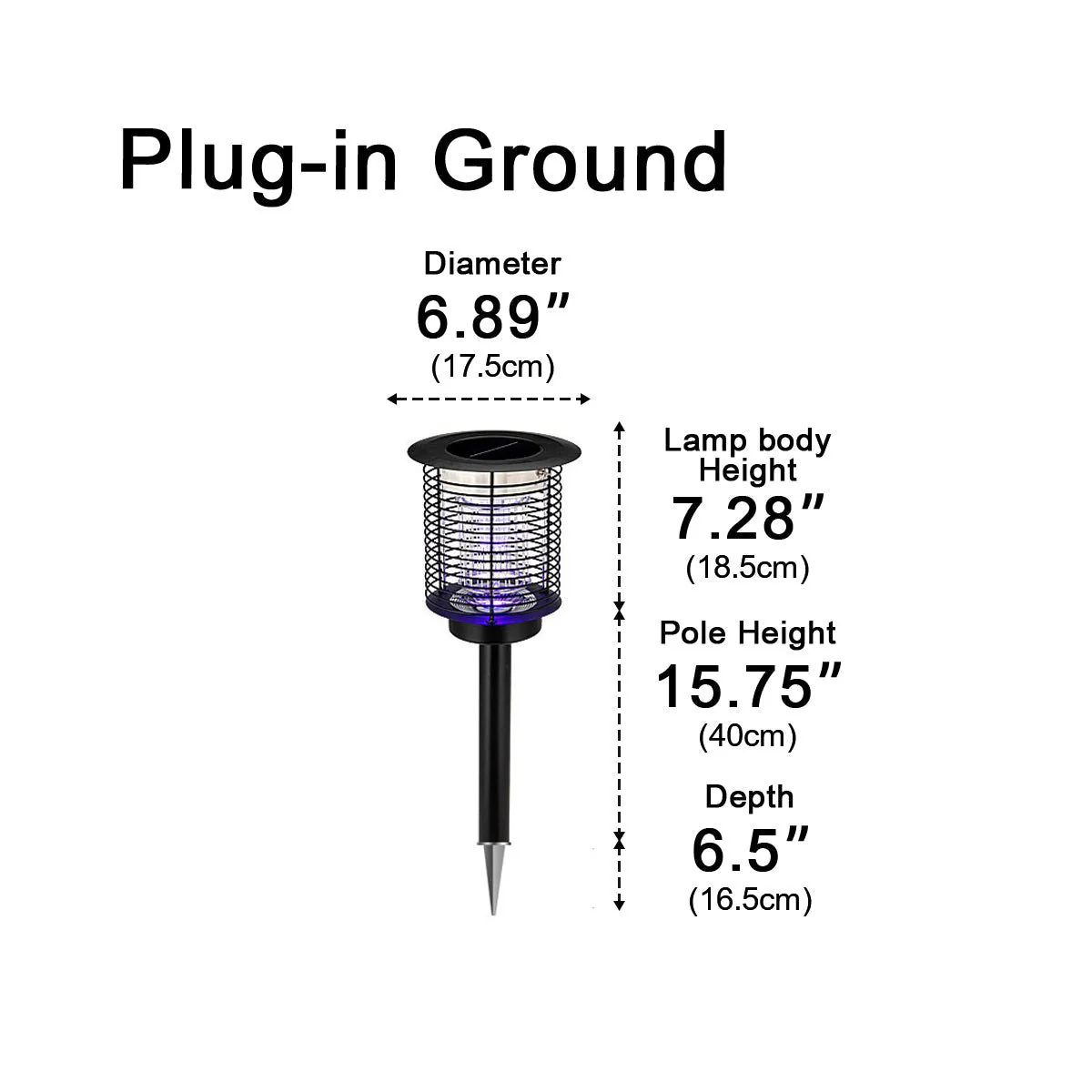 Solar Waterproof LED Outdoor Mosquito Bug Zapper Killer Lawn Pillar Lights - Image 17