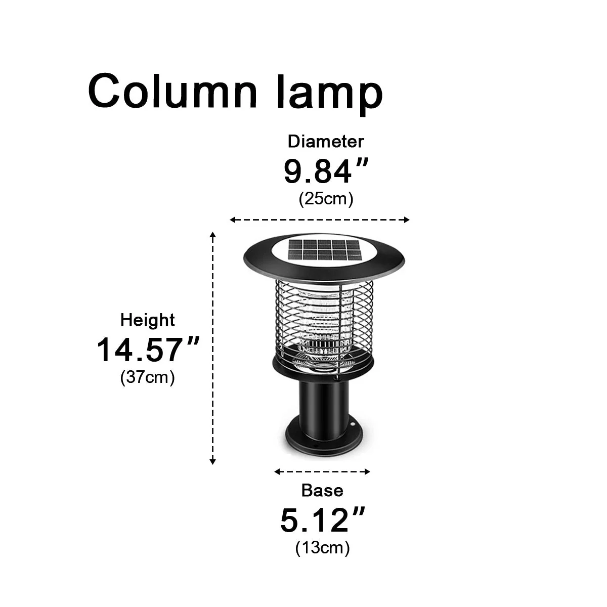 Solar Waterproof LED Outdoor Mosquito Bug Zapper Killer Post light Rechargeable - Image 11