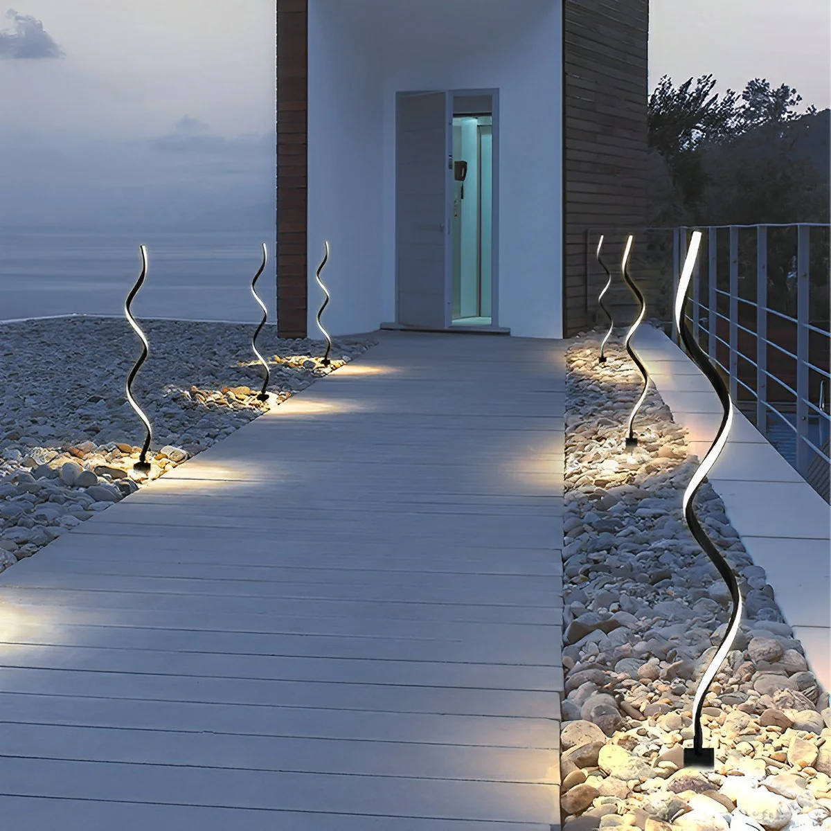 Waterproof Minimalist Spiral Outdoor LED Landscape Lawn Lights - Image 4