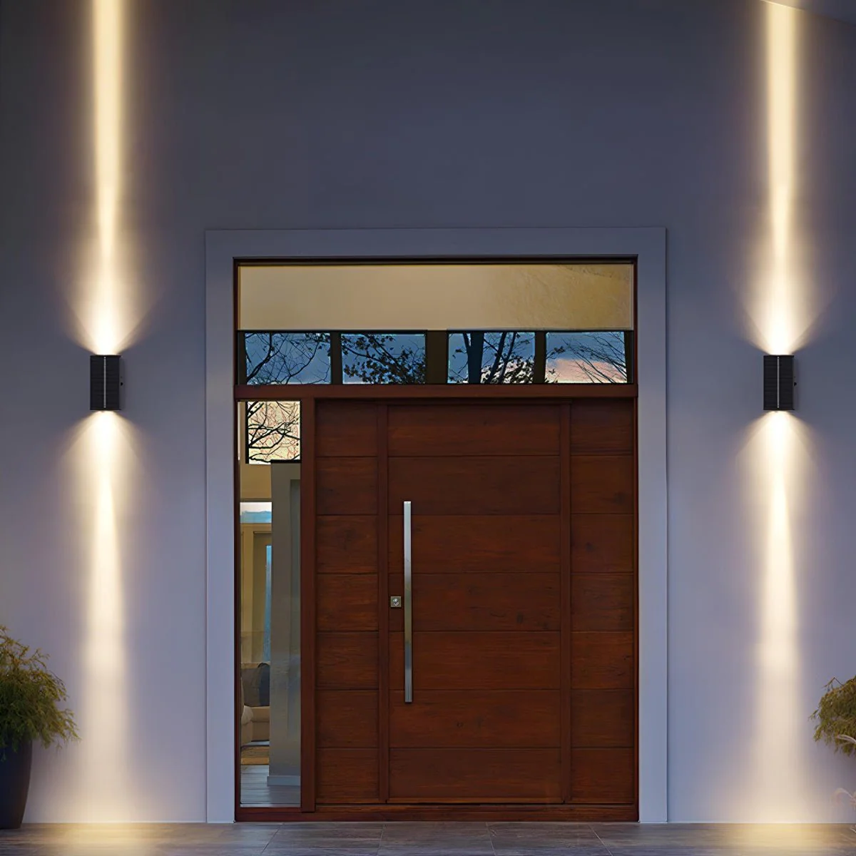 Solar Waterproof Modern Black Up&Down LED Outdoor Wall Washer Spot Lights - Image 3