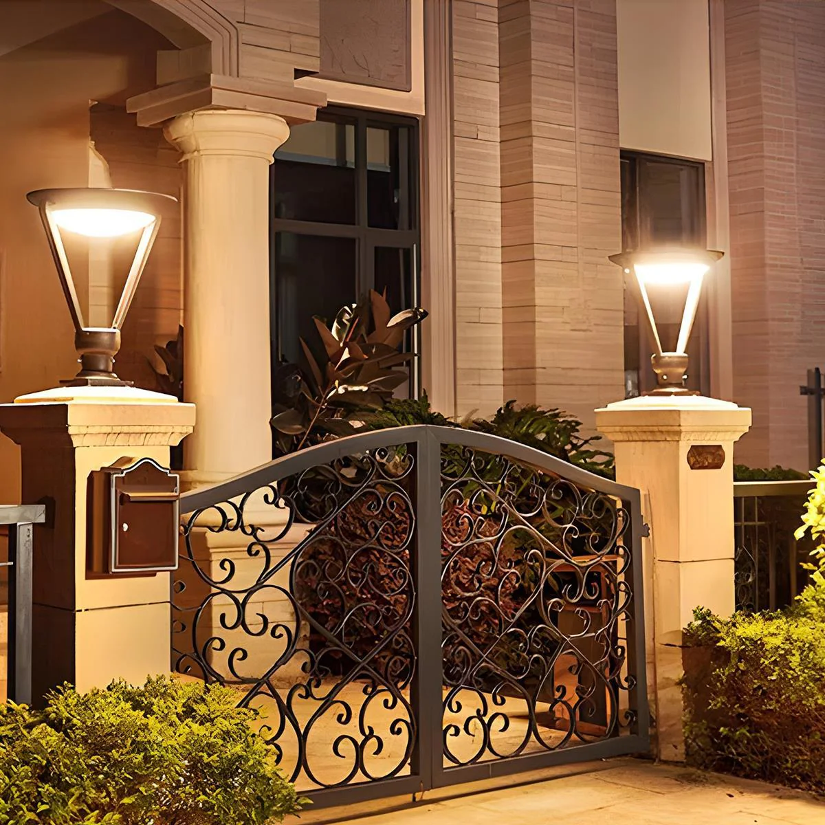 Waterproof Modern Conical LED Outdoor Post Lights - Image 2