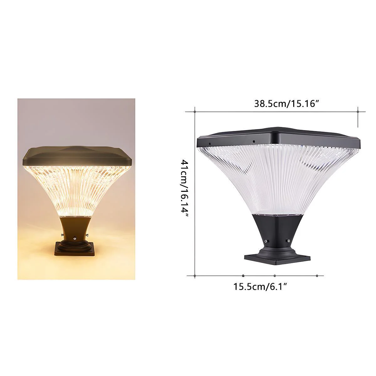 Waterproof Modern Conical LED Outdoor Post Lights - Image 6