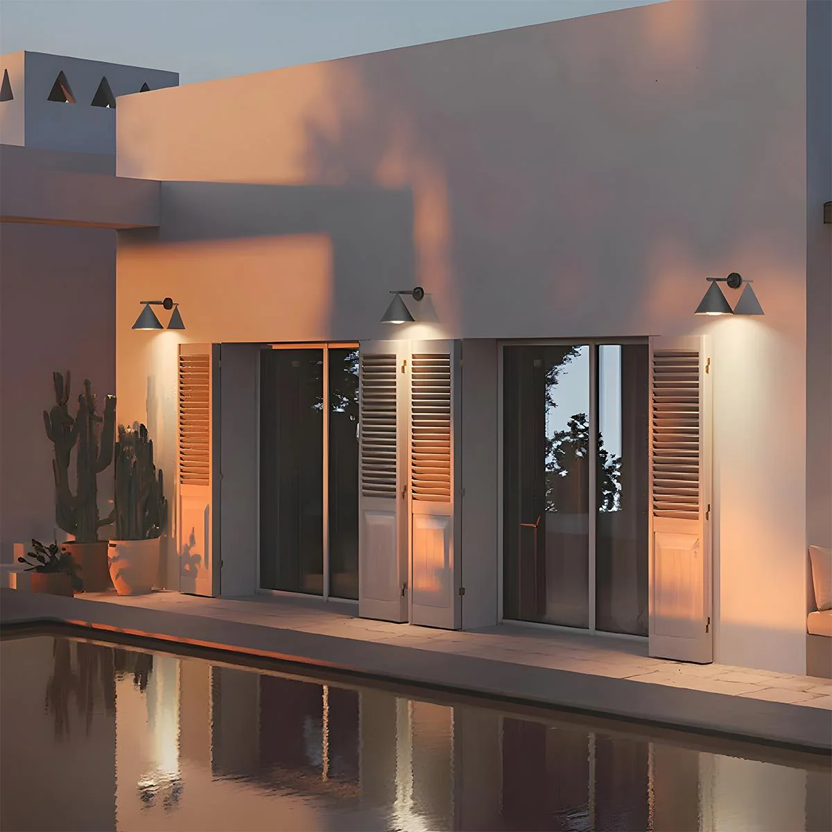 Solar Waterproof Modern Minimalist Bell LED Outdoor Wall Sconces - Image 10