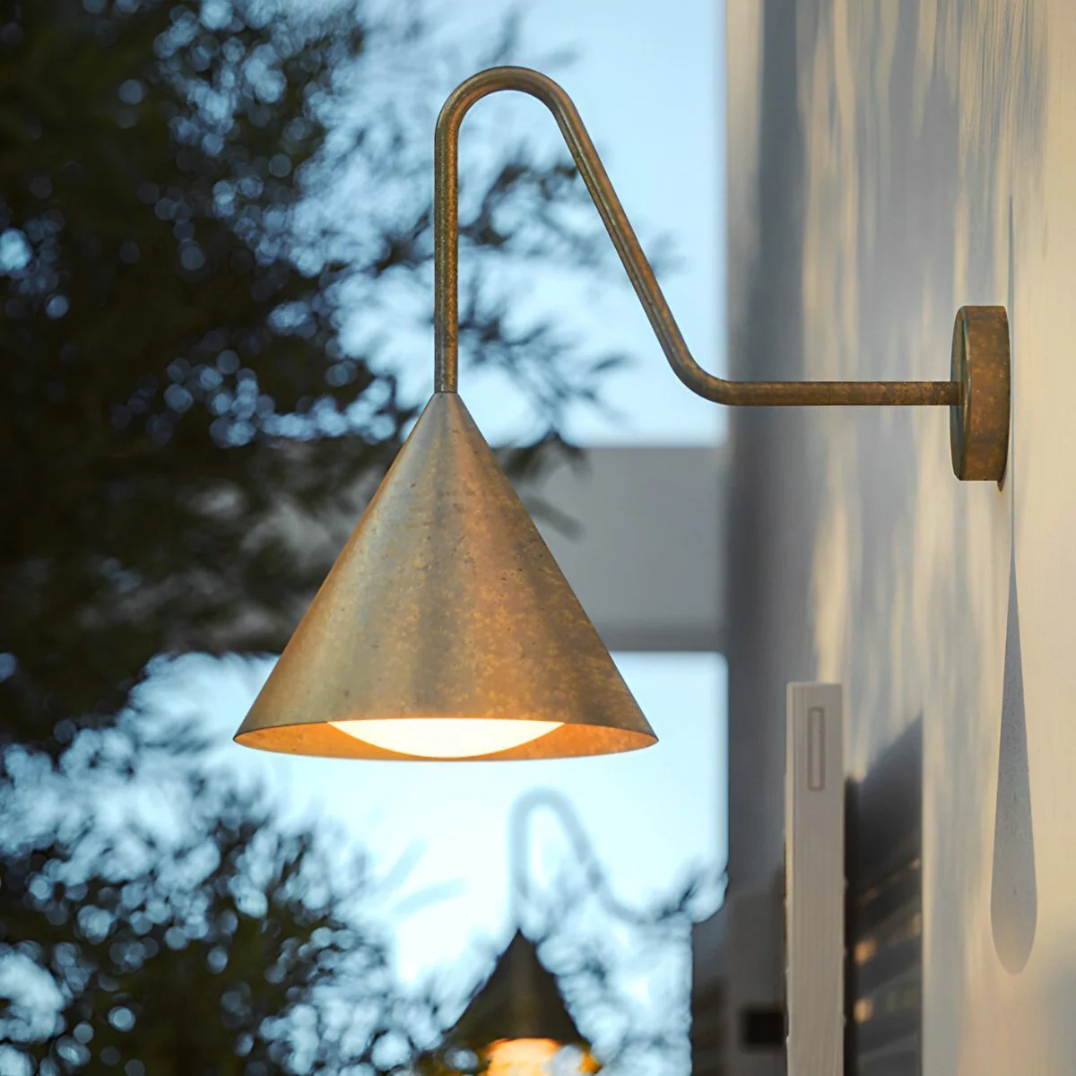 Solar Waterproof Modern Minimalist Bell LED Outdoor Wall Sconces - Image 2