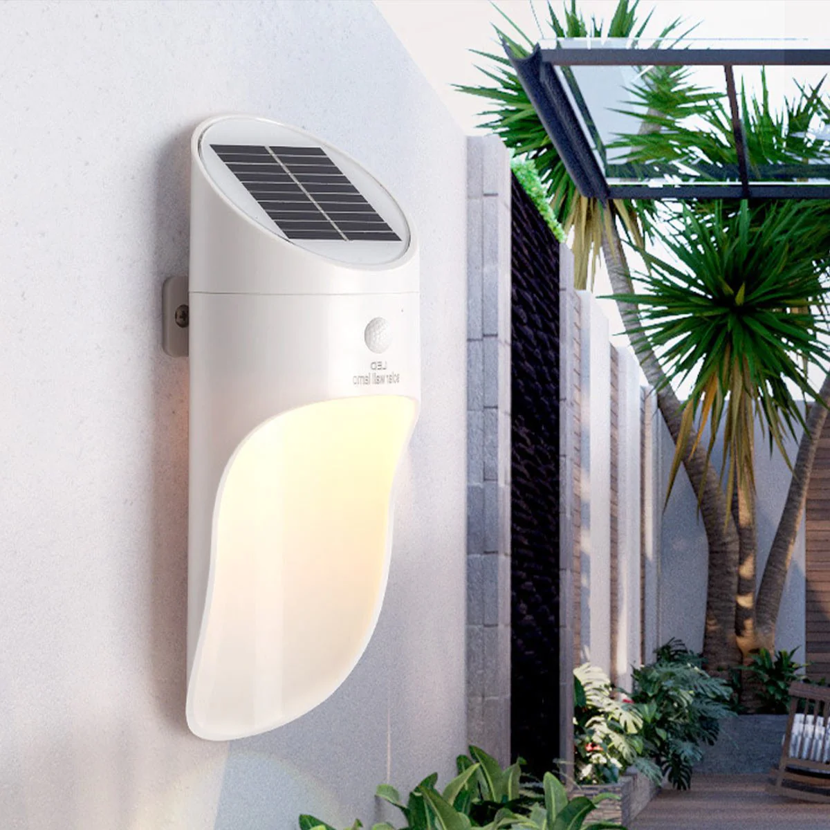 Solar Waterproof Modern Sensor Mode Outdoor Porch LED Wall Lights - Image 6