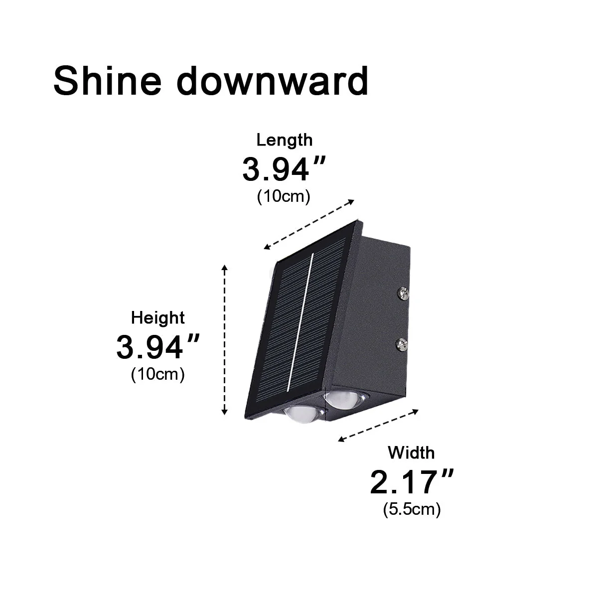 Solar Waterproof Modern Up&Down LED Outdoor Wall Washer Lights - Image 14