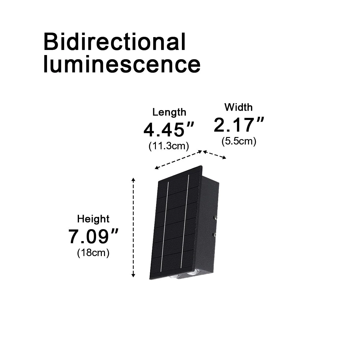 Solar Waterproof Modern Up&Down LED Outdoor Wall Washer Lights - Image 15