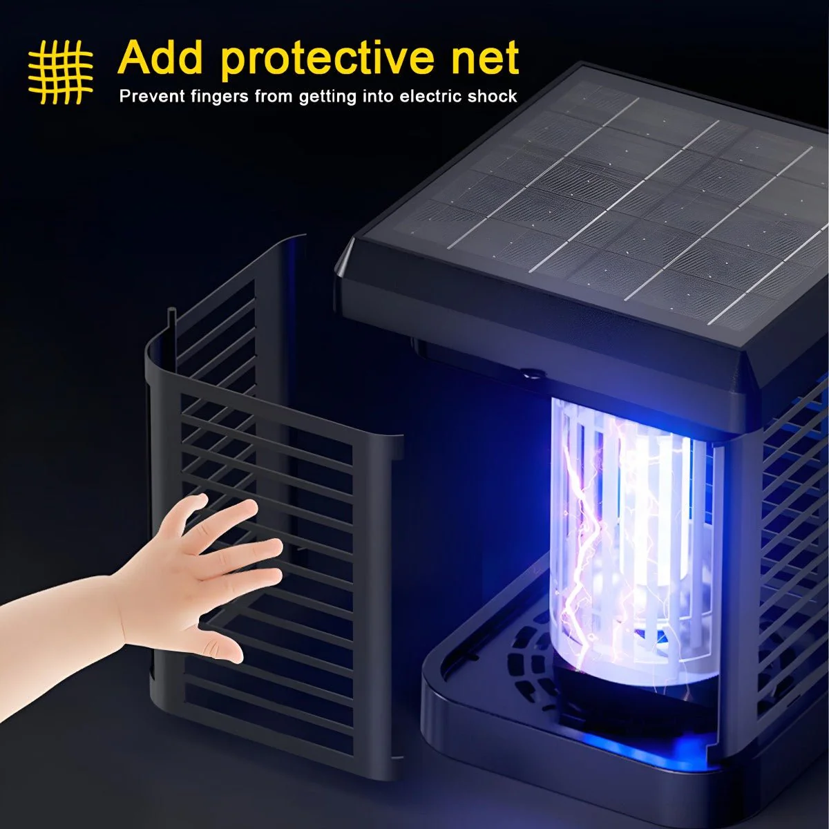 Solar Waterproof Outdoor Mosquito Bug Zapper Killer LED Hanging Lantern Lights - Image 8