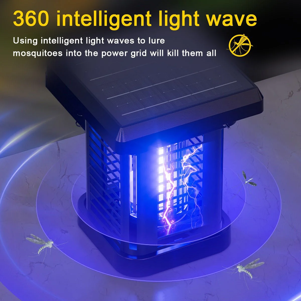 Solar Waterproof Outdoor Mosquito Bug Zapper Killer LED Hanging Lantern Lights - Image 9