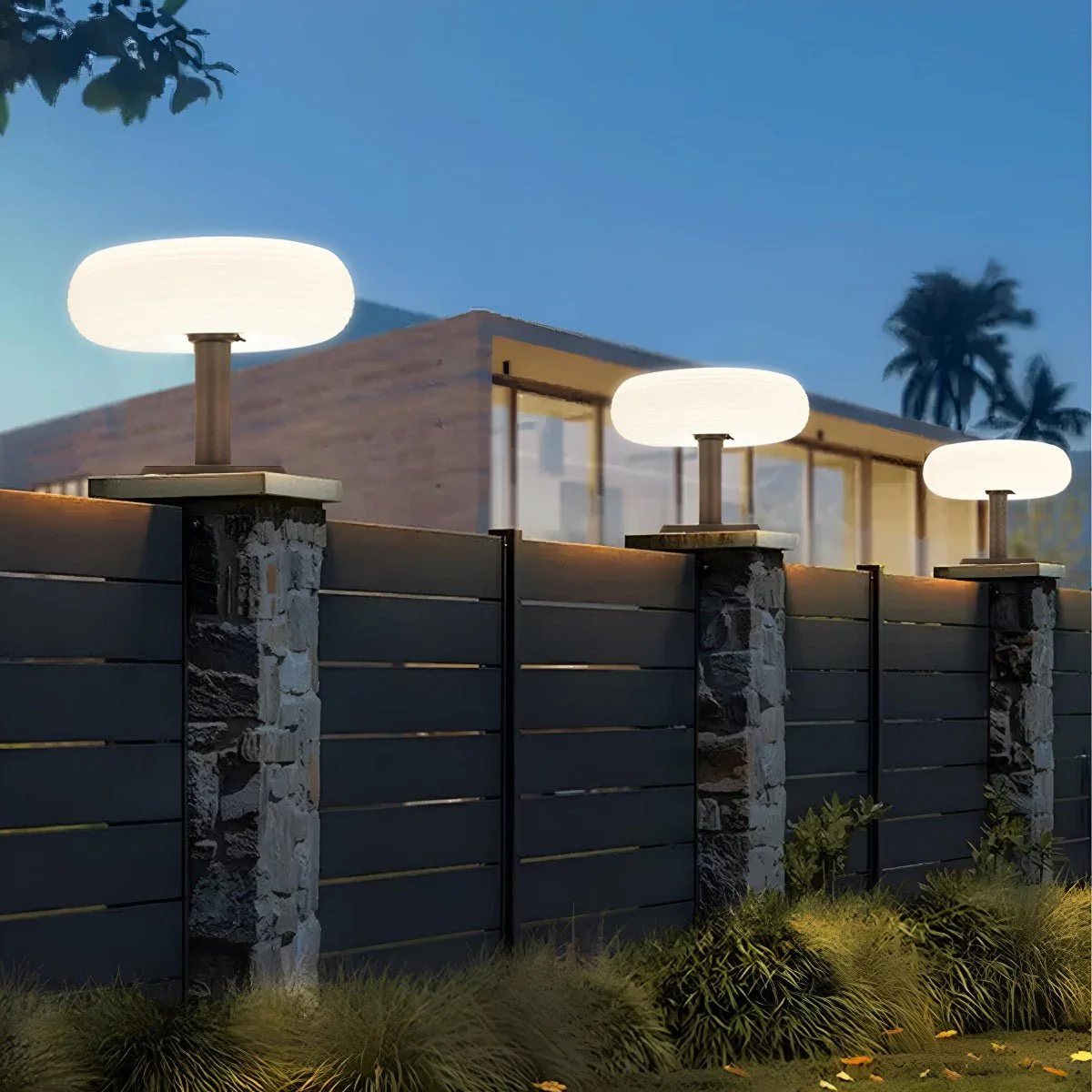 Solar Waterproof Round Removable LED Outdoor Post Lights- Free Installation - Image 2