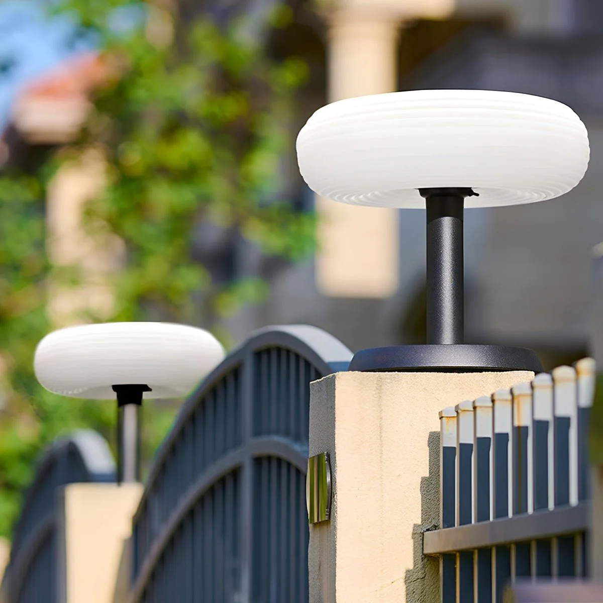 Solar Waterproof Round Removable LED Outdoor Post Lights- Free Installation - Image 6