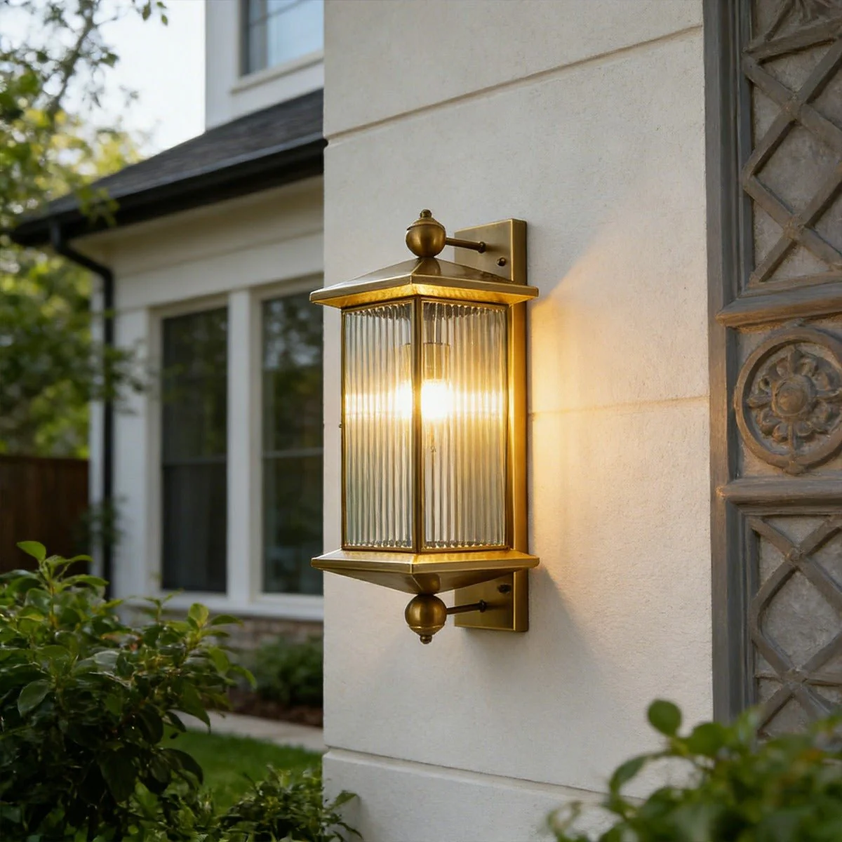 Waterproof Rustic Copper Outdoor LED Porch Wall Lights - Image 4