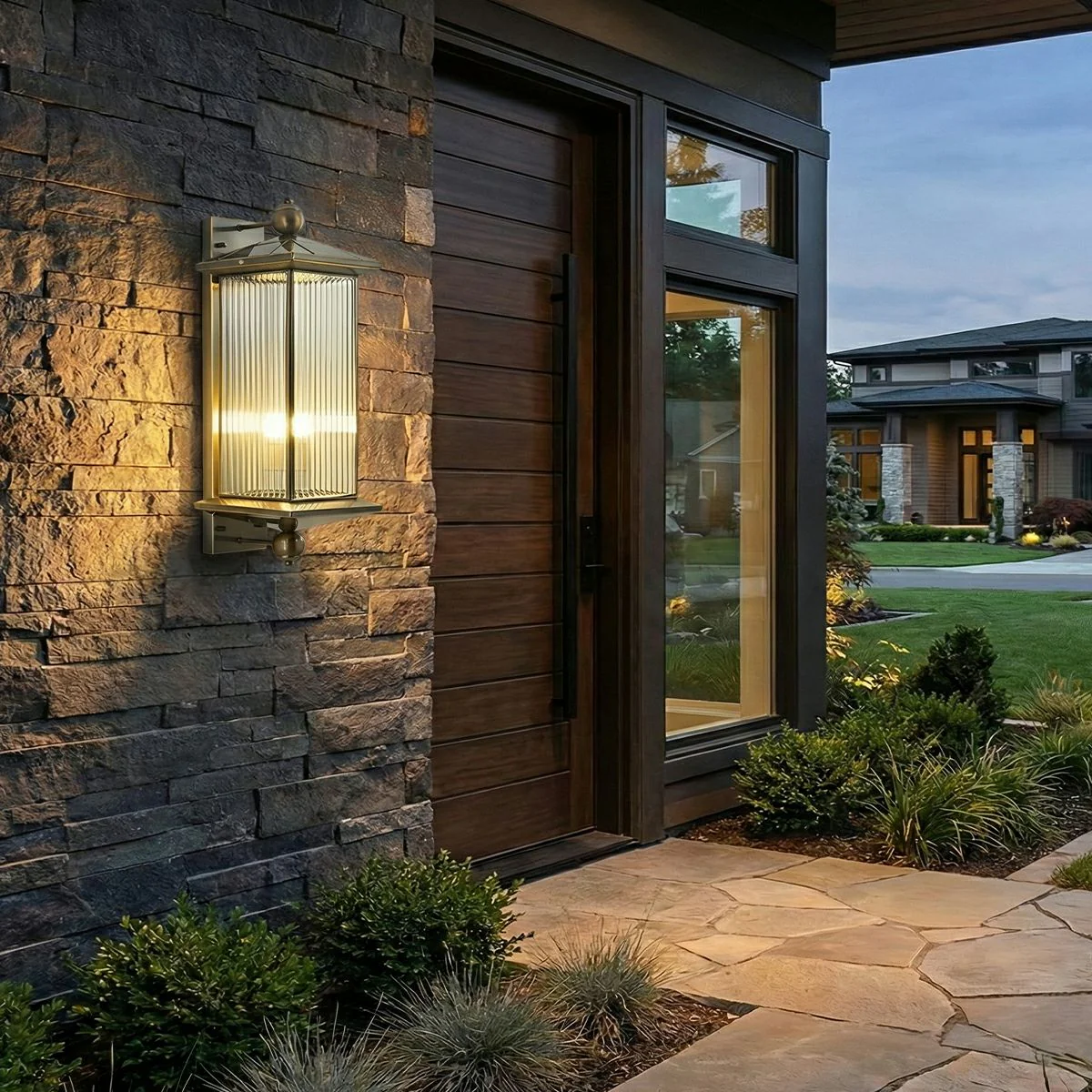 Waterproof Rustic Copper Outdoor LED Porch Wall Lights - Image 6